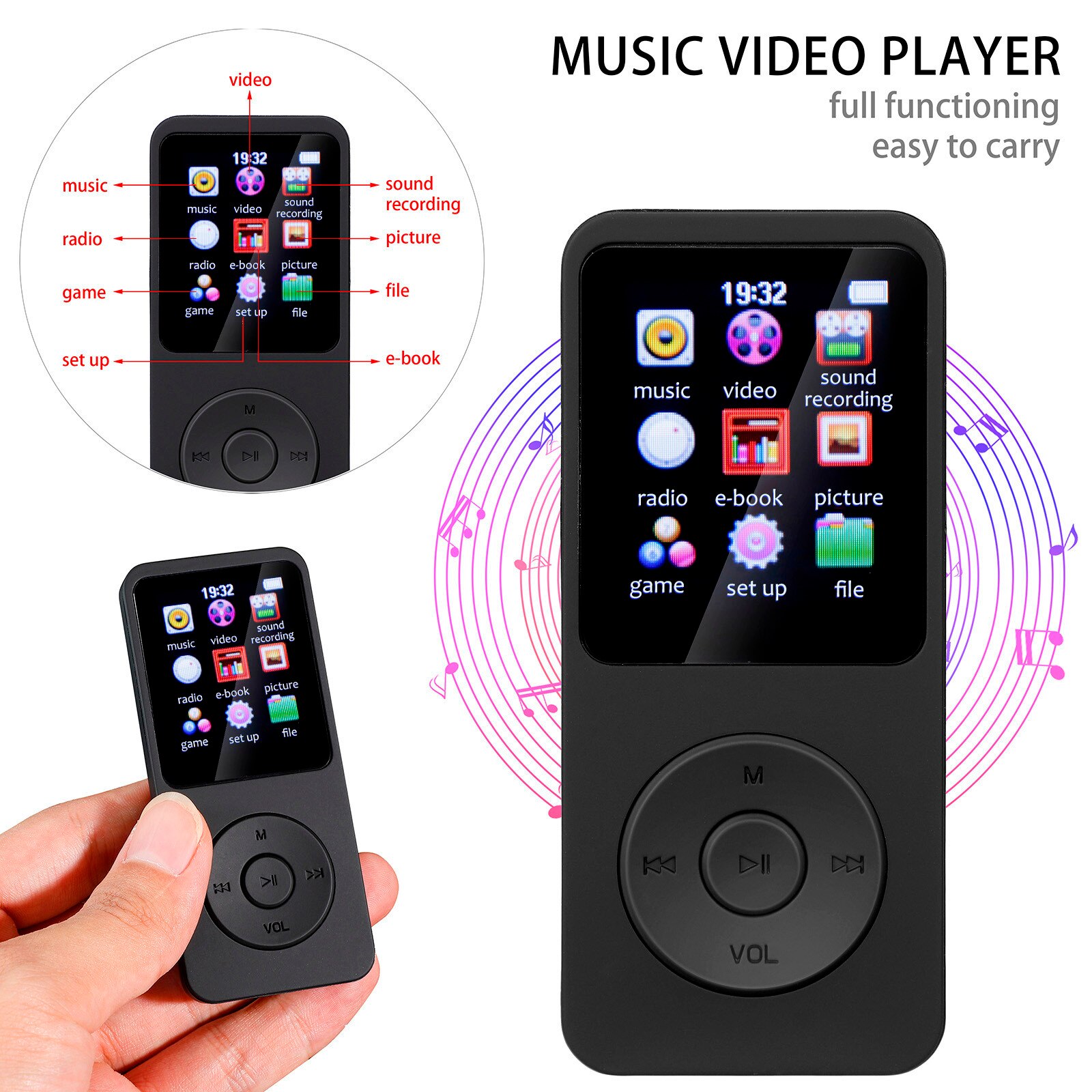 ̴ Lettore Mp3 Lettori Musicali Studenti   Riproduzione Esterna  å Lettore Musicale Mp3  ũ